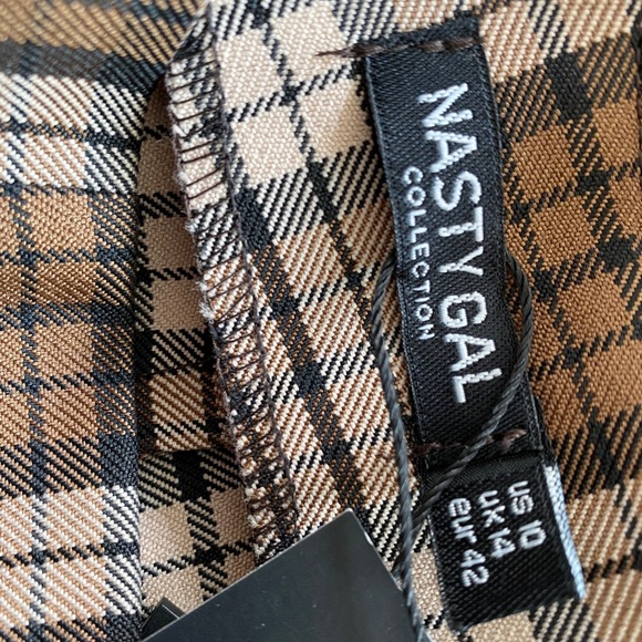 Nastygal Brown Plaid Mini Skirt - Picture 5 of 6